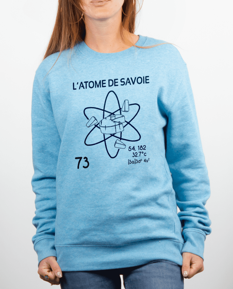 Pull Femme Bleu Ciel atome de savoie 73