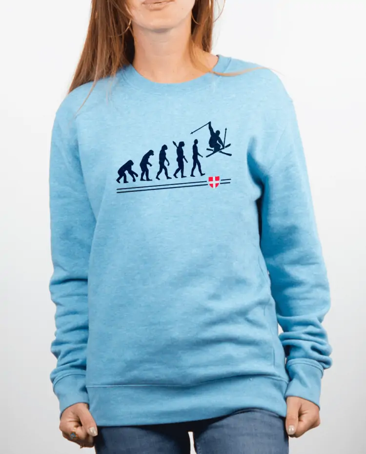 Pull Femme Bleu Ciel evo ski
