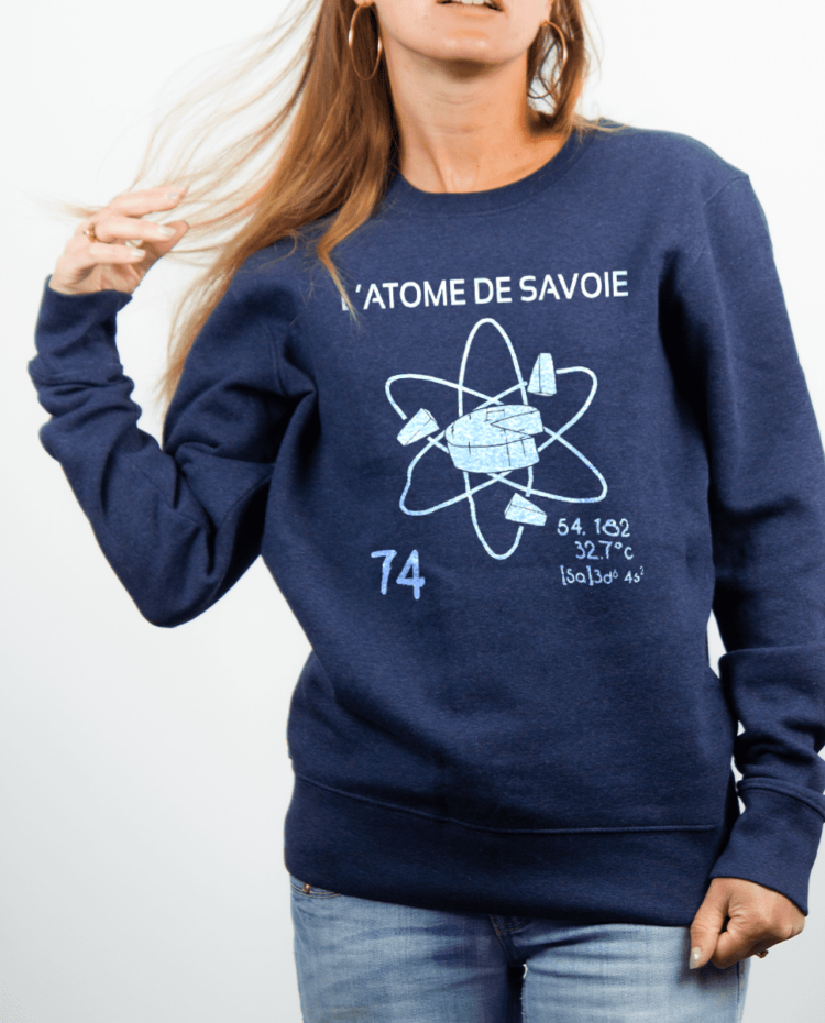 Pull Femme Bleu jean atome de savoie 74