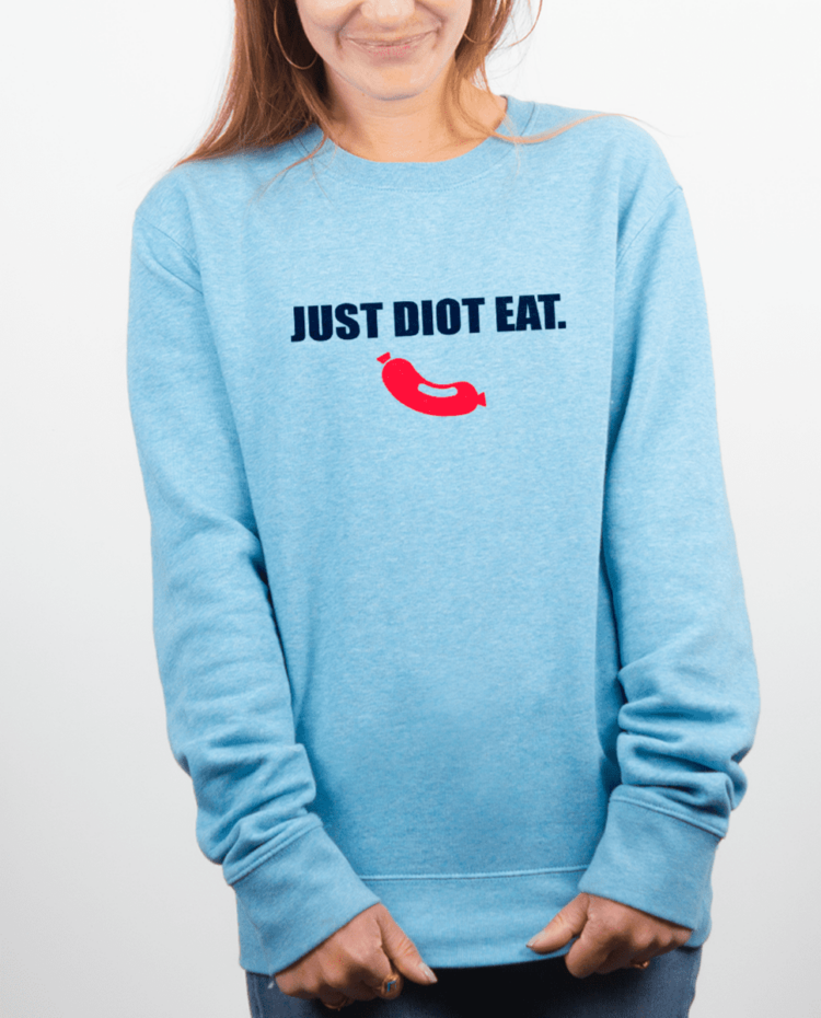 Pull Femme bleu ciel JUST DIOT EAT