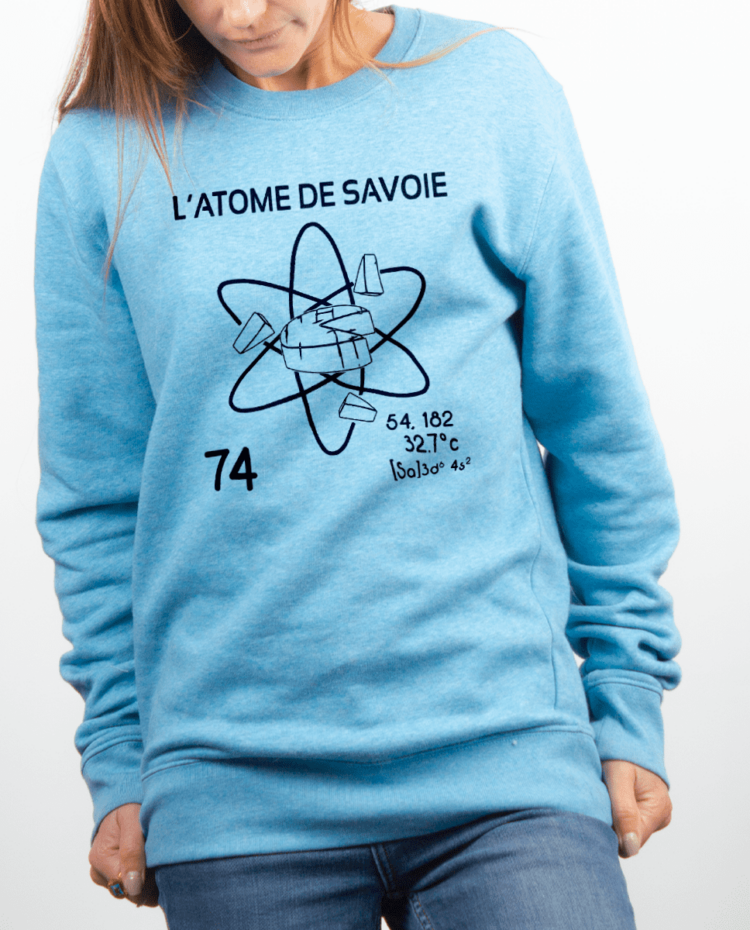 Pull Femme bleu ciel atome de savoie 74