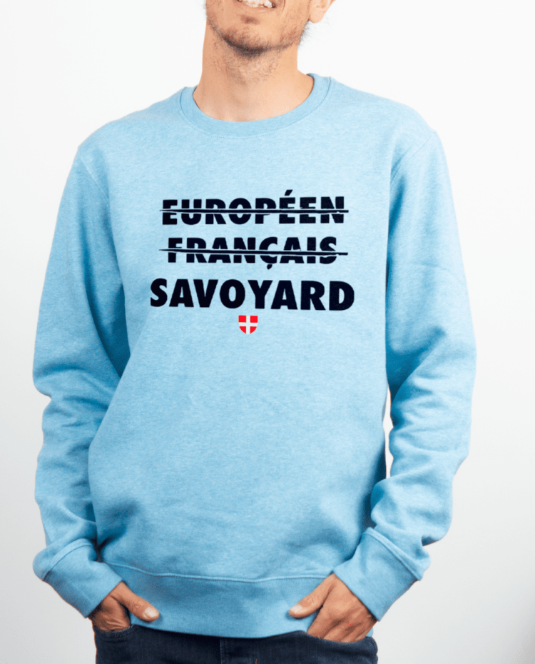 Pull Homme Bleu Ciel EUROPEEN FRANCAIS SAVOYARD