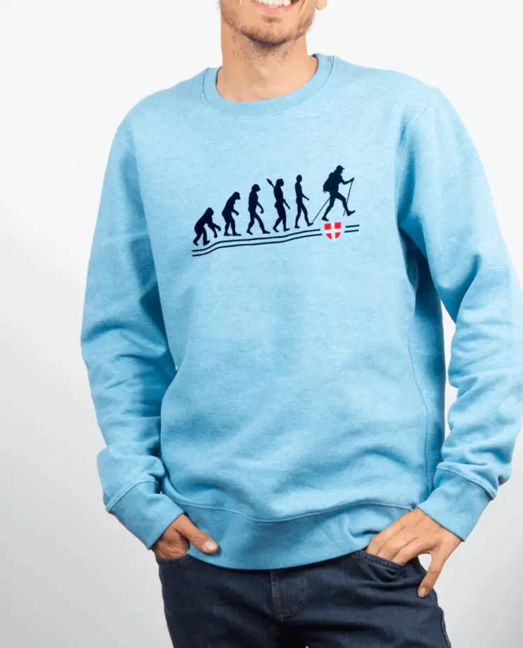 Pull Homme Bleu Ciel EVOLUTION RANDONNEUR