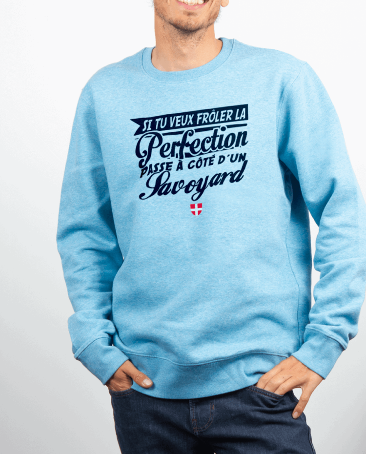 Pull Homme Bleu Ciel FROLE LA PERFECTION PASSE A COTE DUN SAVOYARD