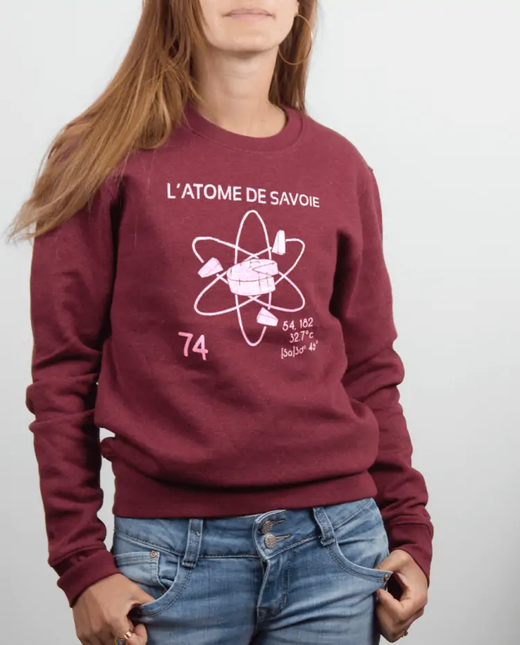 Pull femme Bordeau atome de savoie 74