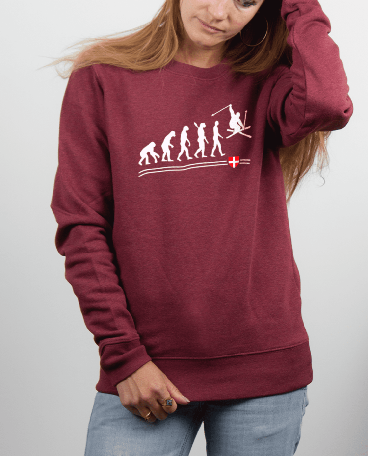 Pull femme rouge Bordeau Evo Ski