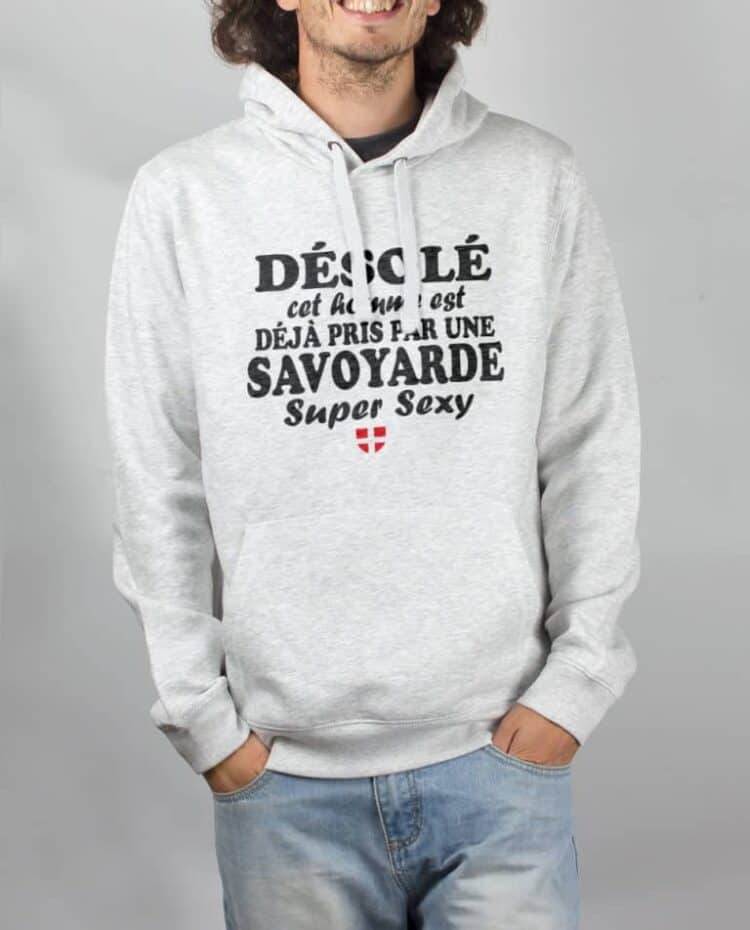 Sweat Blanc homme Desole cette homme savoyarde 768x952 1