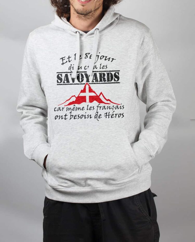 Sweat Blanc homme dieu crea les savoyards