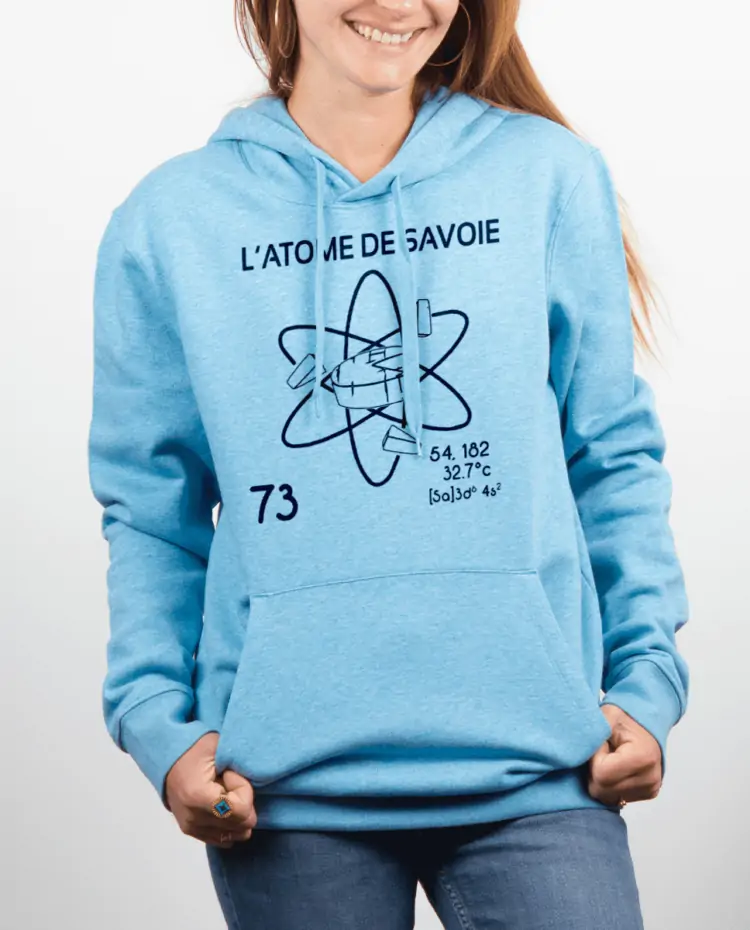 Sweat Femme Bleu Ciel atome de savoie 73