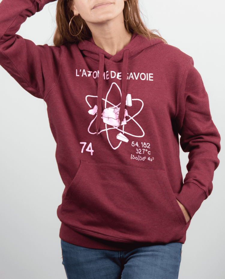 Sweat Femme Bordeau atome de savoie 74