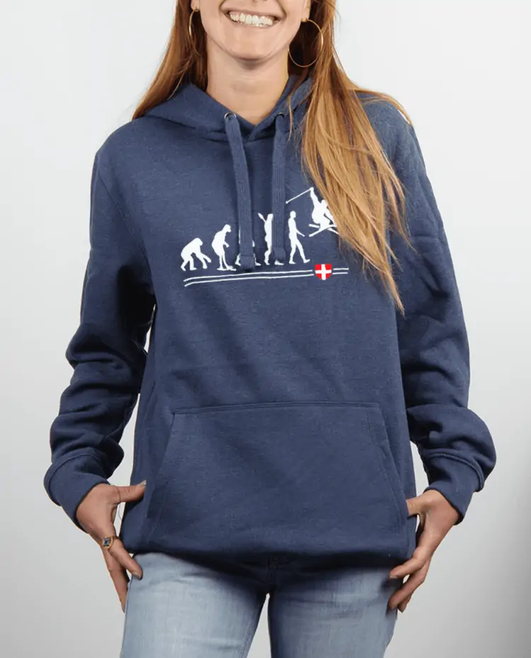 Sweat femme Bleu Jean evo ski