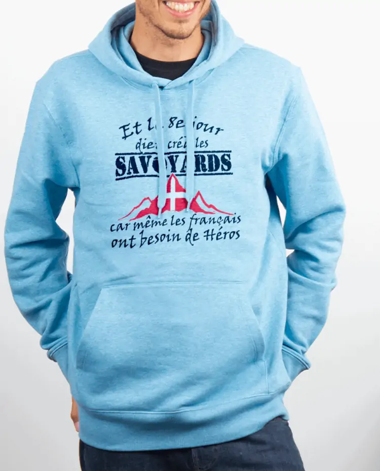 Sweat homme Bleu cie DIEU CREA LES SAVOYARDS