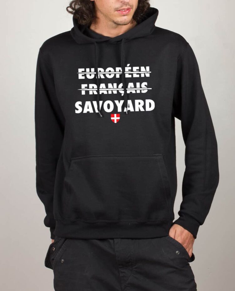 Sweat noir homme Europeen francais savoyard