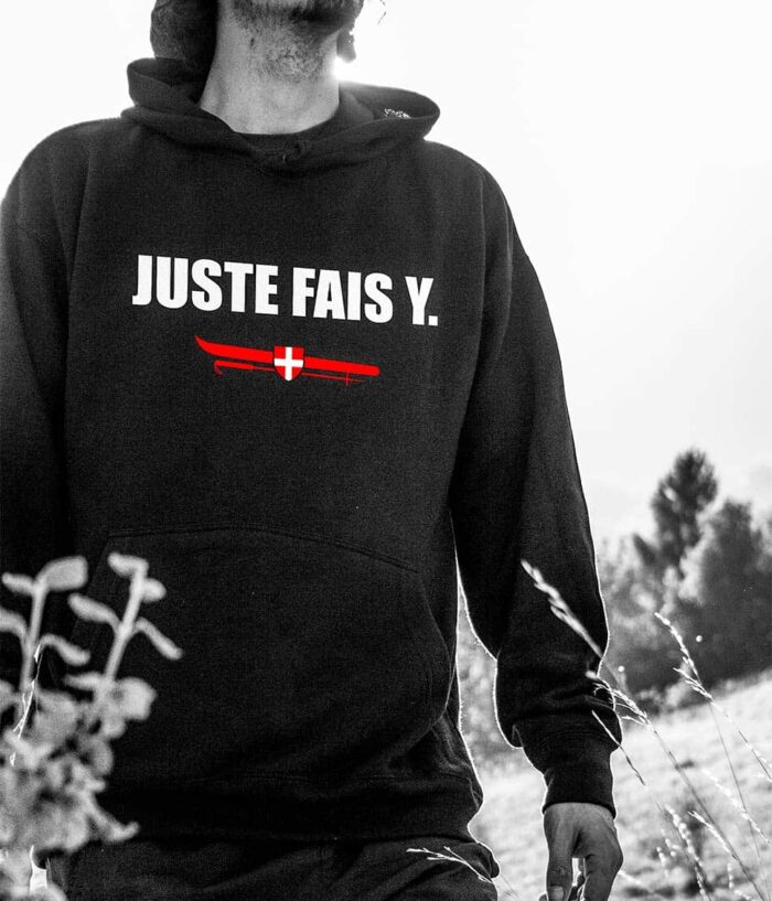 Sweat noir homme juste fais y