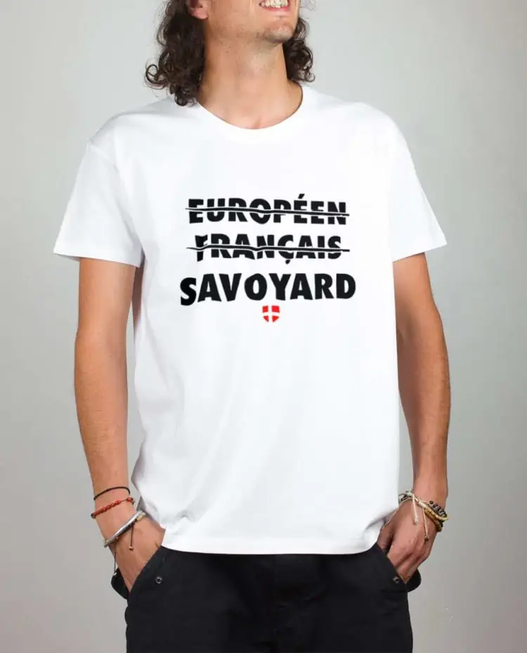 T shirt blanc homme Europeen francais savoyard
