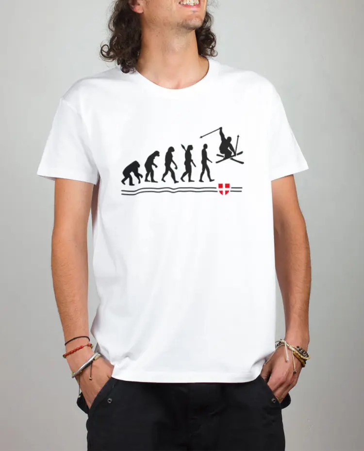 T shirt blanc homme Evolution Ski