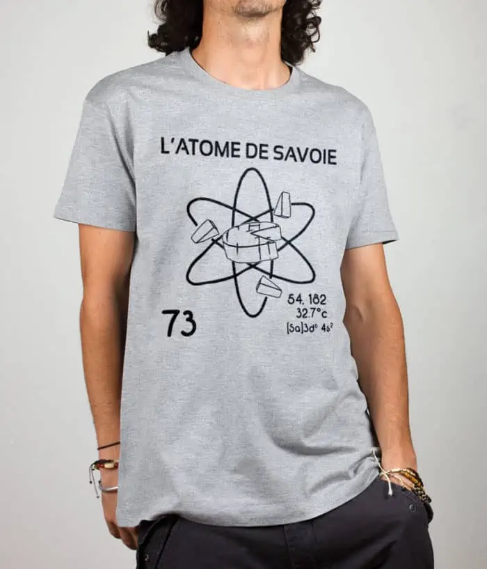 T shirt gris homme Atome de savoie 73