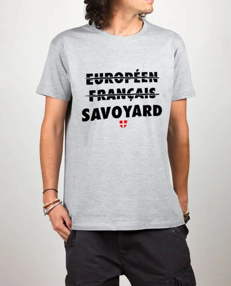 T shirt gris homme Europeen francais savoyard