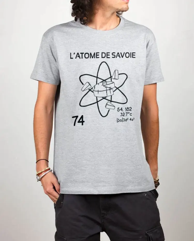 T shirt gris homme atome de savoie 74