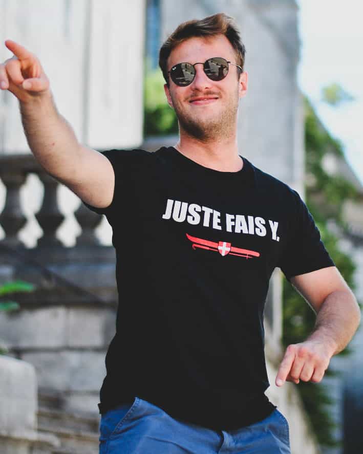 Les Savoyards - T-shirt Savoie Homme : JUSTE FAIS Y.