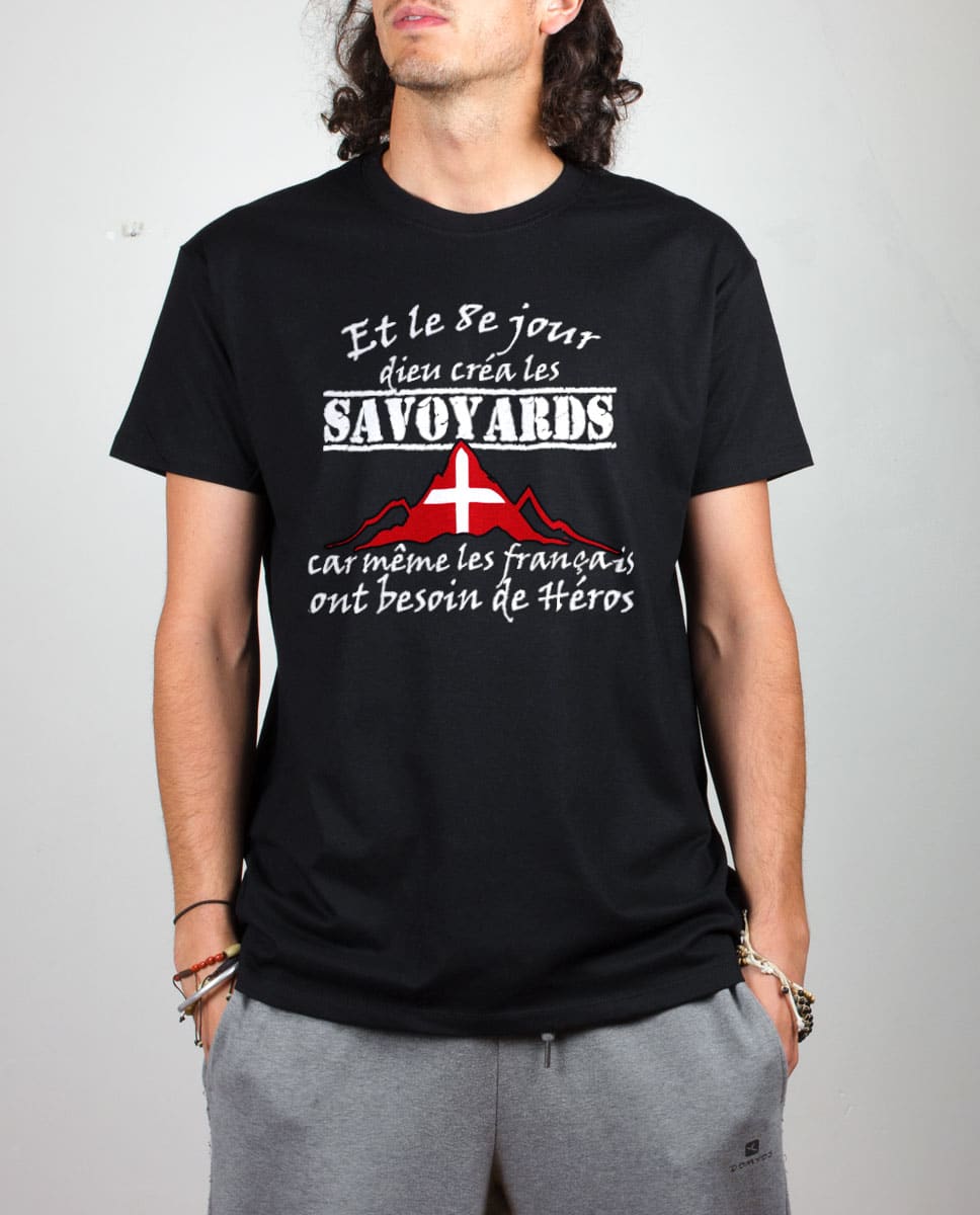 T-shirt Homme Humour 'Et Le 8e Jour Dieu Créa Les Bretons' - Coton - Fait Main