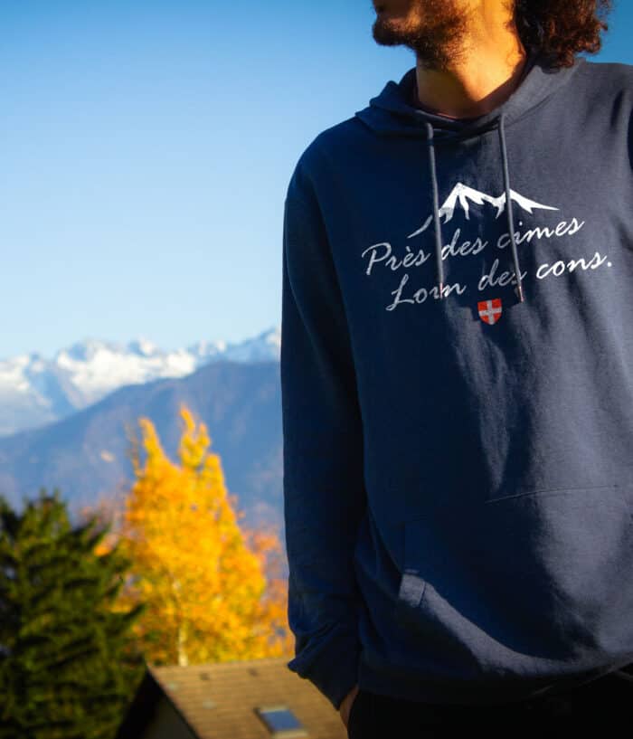 pres des cimes sweat bleu