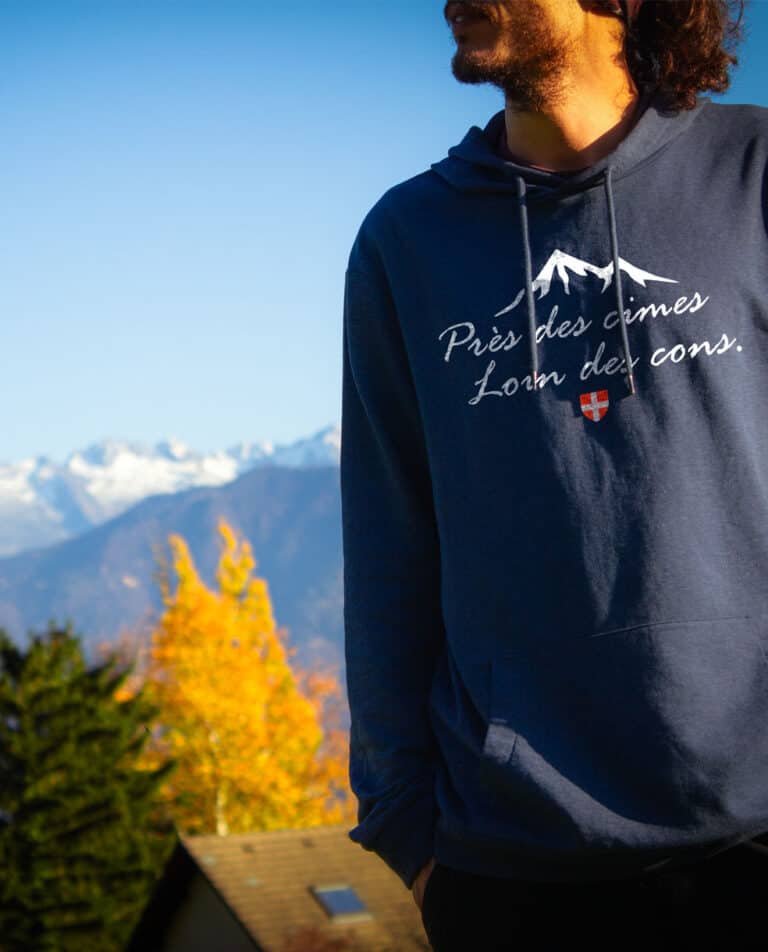 pres des cimes sweat bleu