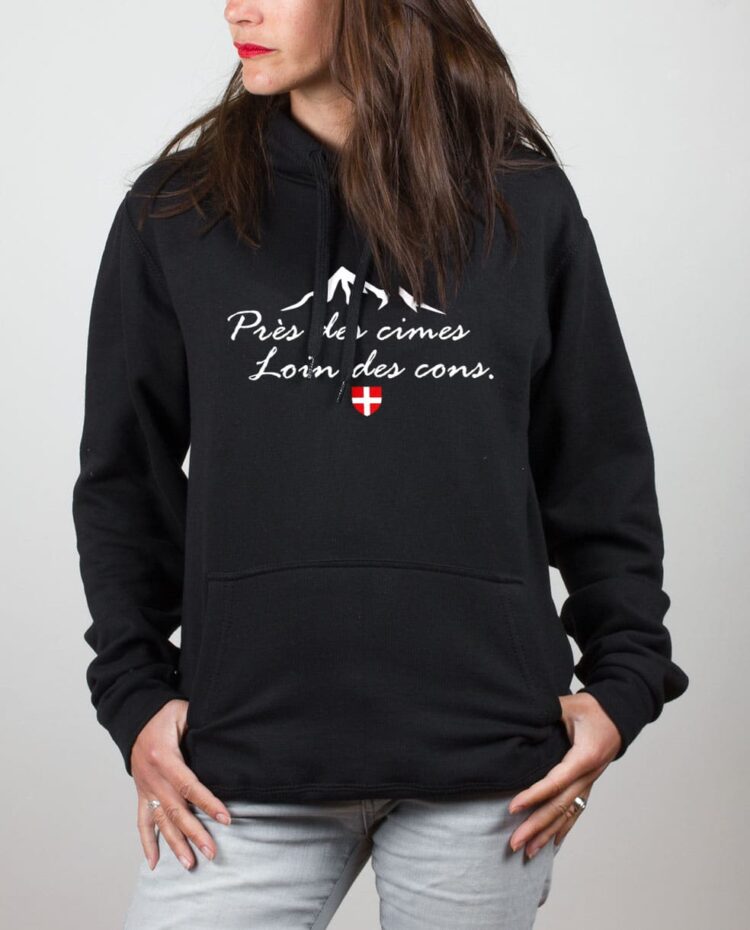 sweat femme noir pres des cimes