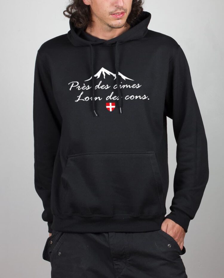 sweat homme noir pres des cimes