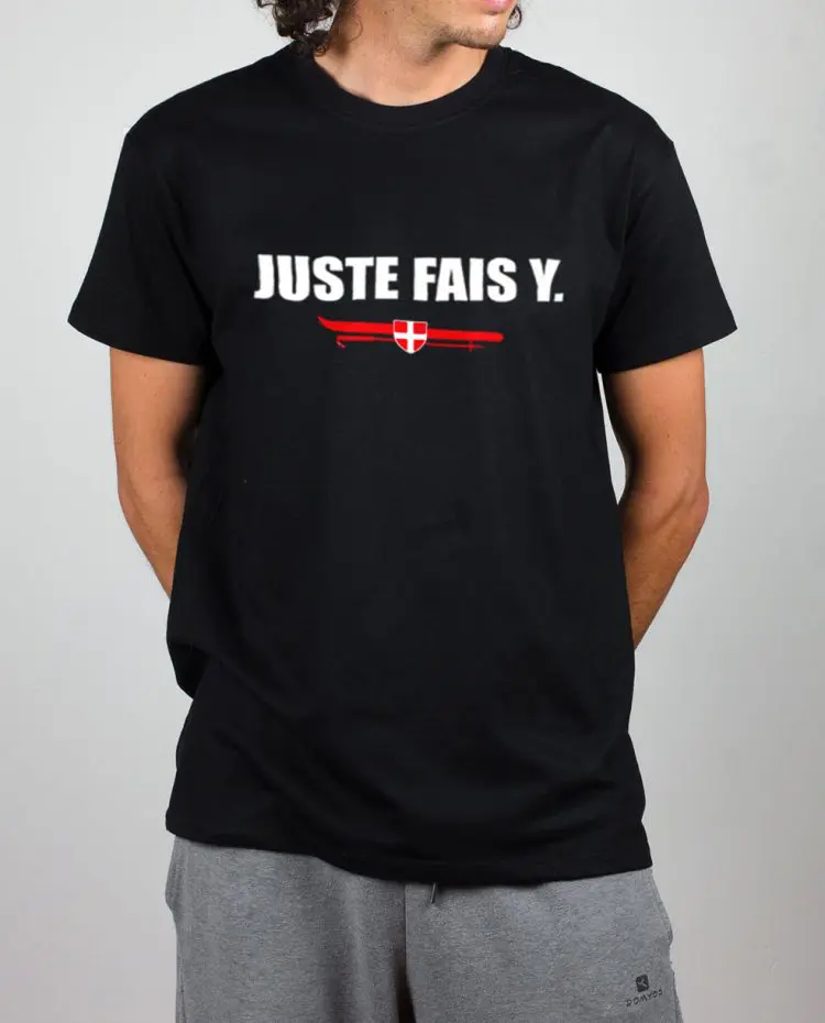 t shirt homme noir Juste fais y