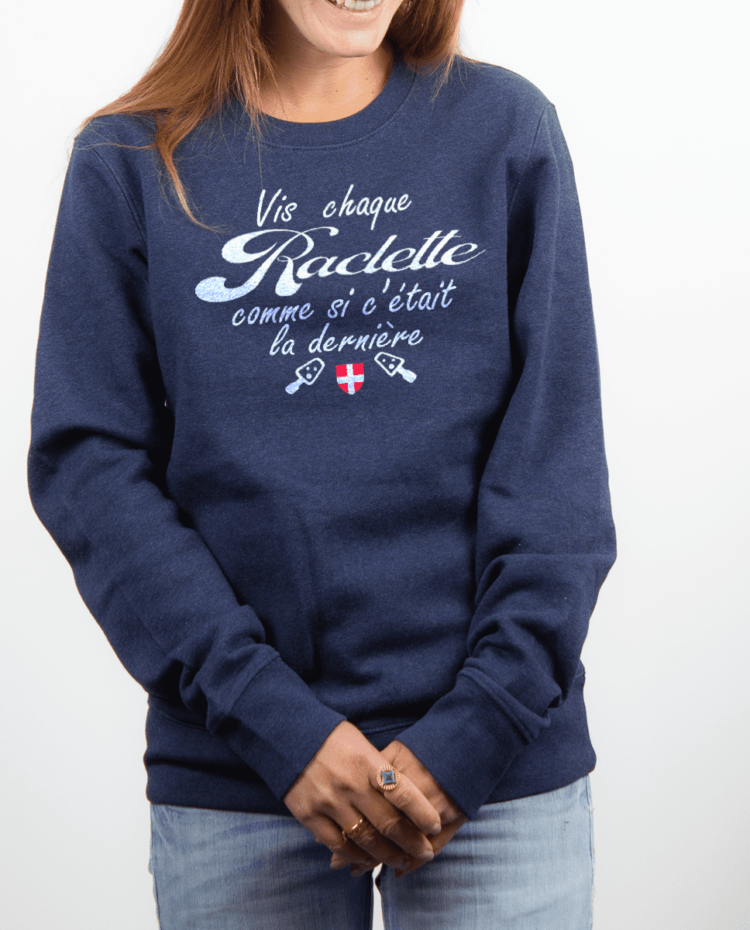 Pull Femme Bleu jean Vis chaque raclette