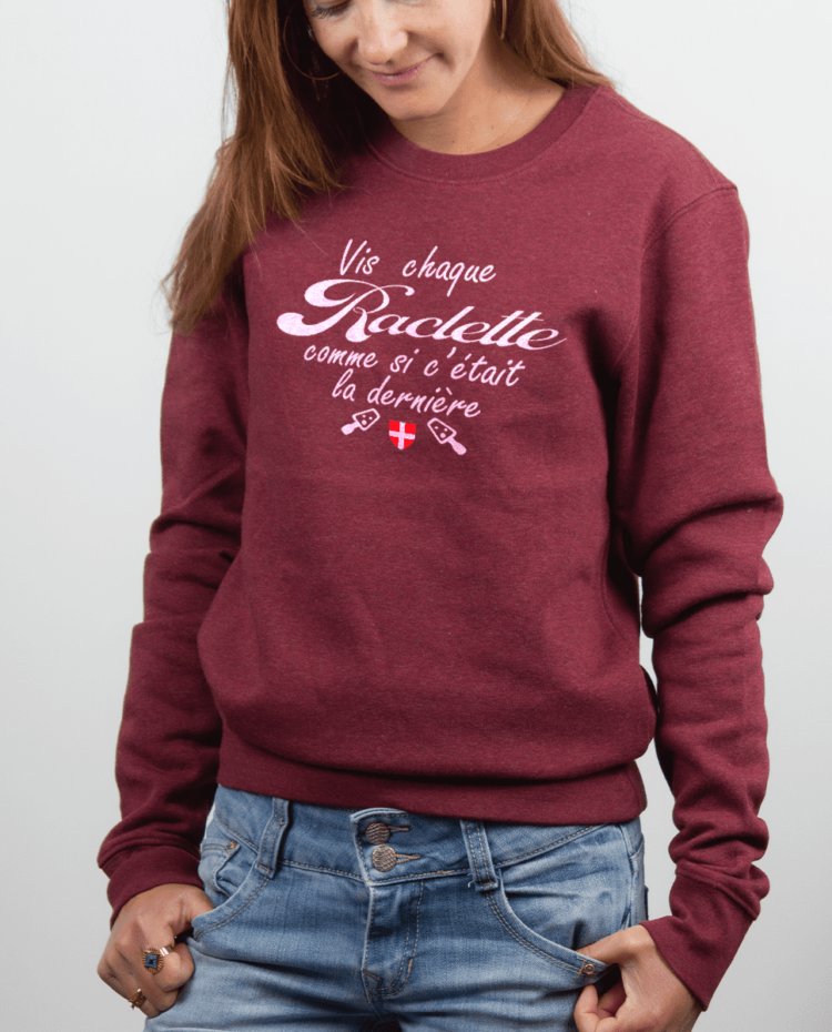 Pull Femme Bordeau Vis chaque raclette