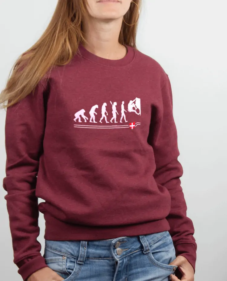 Pull femme Bordeau EVOLUTION ESCALADE