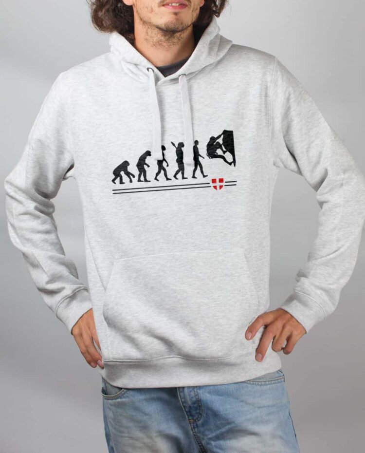 Sweat Blanc homme Evolution Escalade