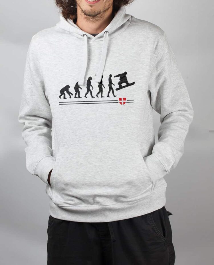 Sweat Blanc homme Evolution Snow