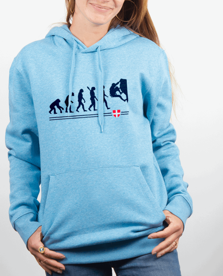 Sweat Femme Bleu Ciel EVOLUTION ESCALADE