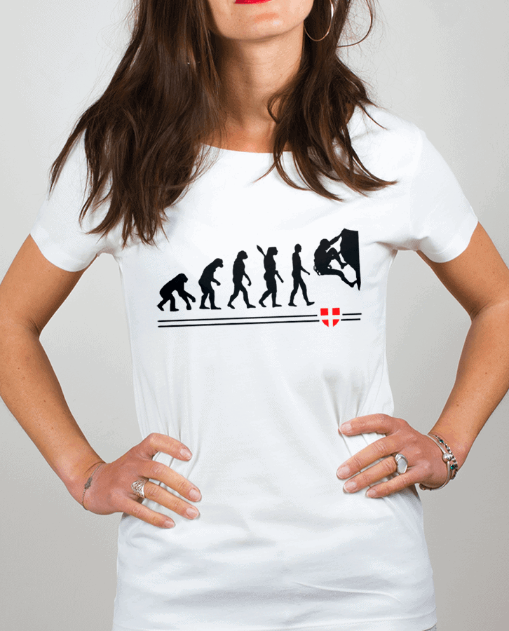 T shirt Femme Blanc EVOLUTION ESCALADE