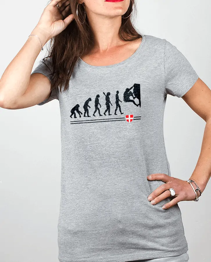T shirt Femme Gris EVOLUTION ESCALADE