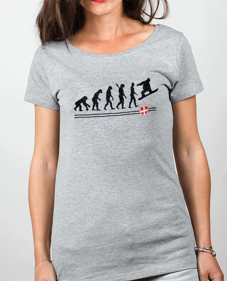 T shirt Femme Gris EVOLUTION SNOW