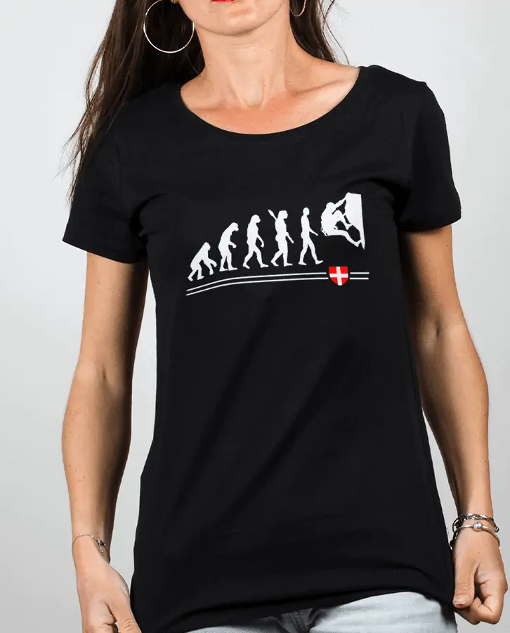 T shirt Femme Noir EVOLUTION ESCALADE