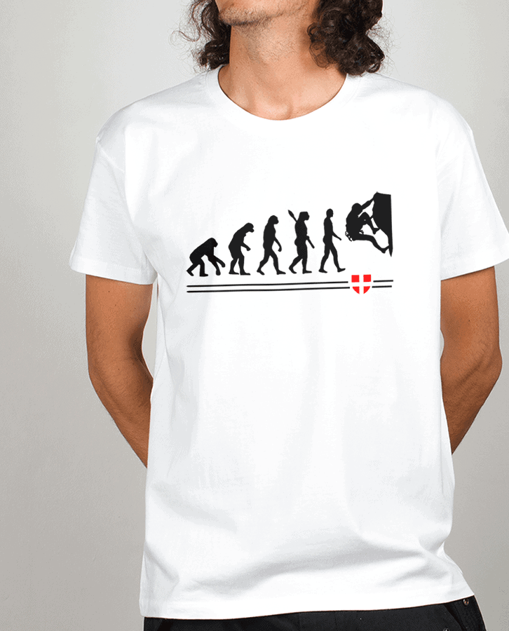 Evolution escalade-sport/escalade/cadeau/drôle hommes t-shirt et mug set Evolution escalade-sport/escalade/cadeau/drôle hommes t-shirt et mug set