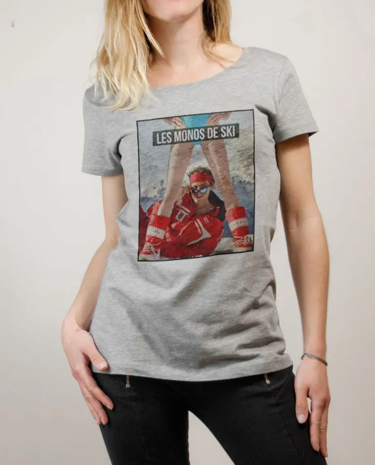 T-shirt Palmashow : Les monos de ski femme gris
