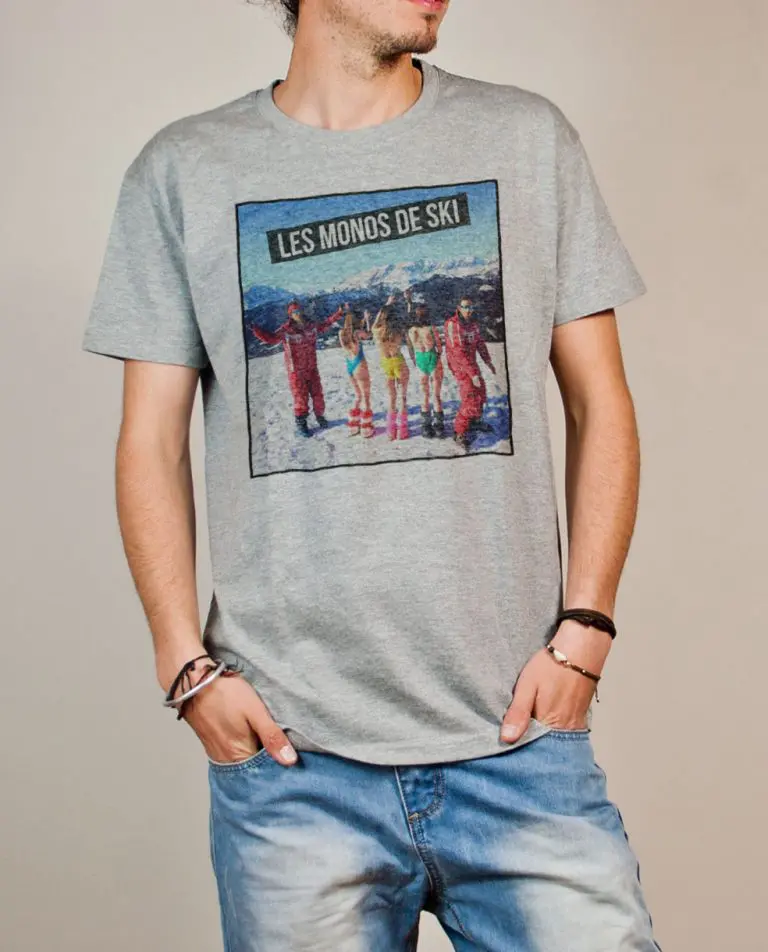 T-shirt Palmashow : Les monos de ski homme gris