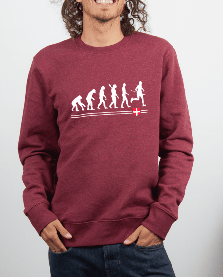 Pull Homme rouge Bordeau EVOLUTION TRAIL