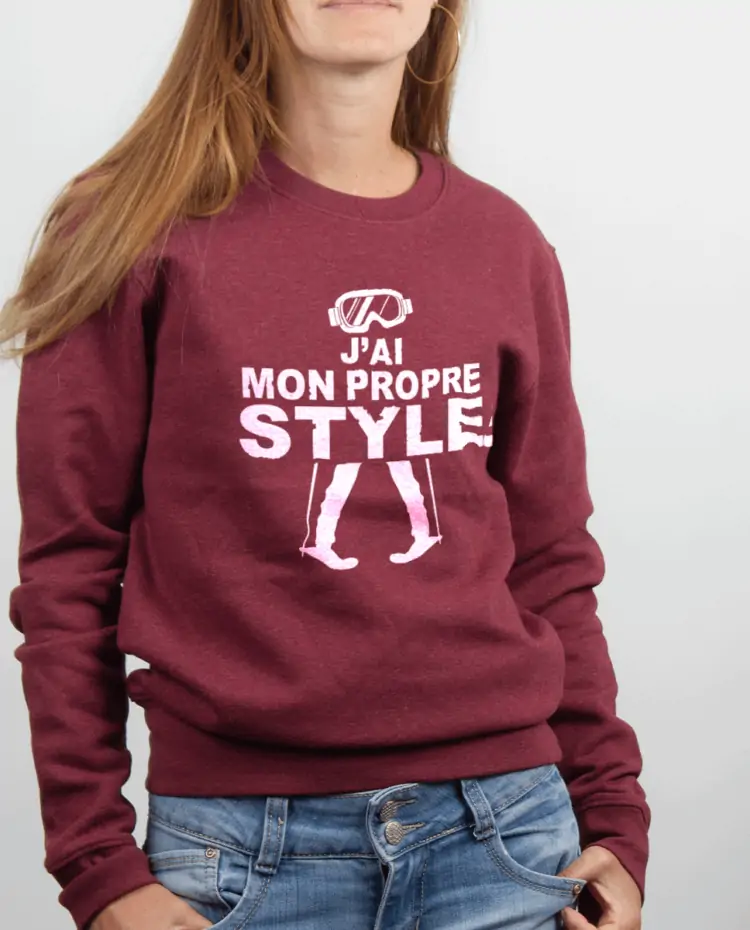 Pull femme Bordeau JAI MON PROPRE STYLE