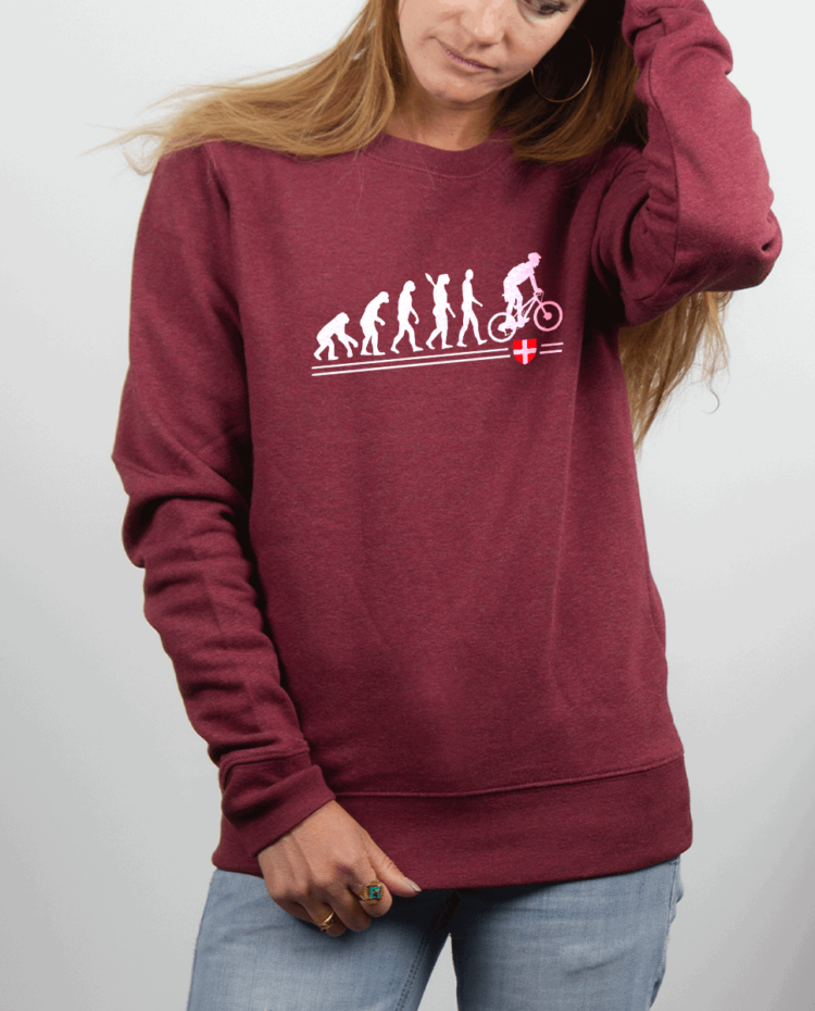 Pull femme rouge Bordeau EVOLUTION VTT