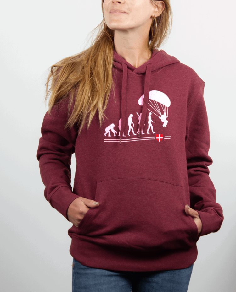 Sweat Femme Bordeau EVOLUTION PARAPENTE