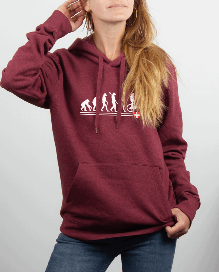 Sweat Femme rouge Bordeau EVOLUTION VTT