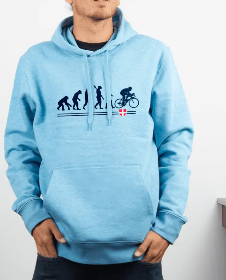 Sweat Homme Bleu ciel Evo Cycliste