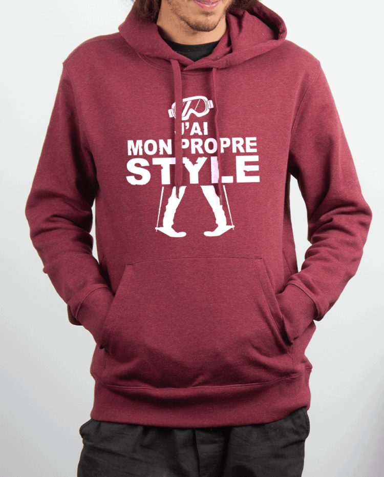 Sweat Homme Bordeau JAI MON PROPRE STYLE